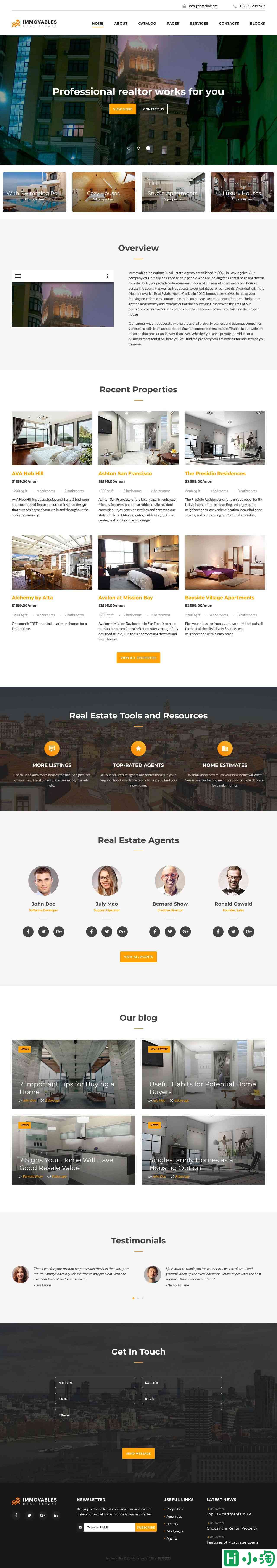 尊享精英房产中介网站模板-PC预览